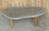  Product image 2 of the product “table made of riverstone with wooden feet. size approx. 118x81,5x38 cm ”